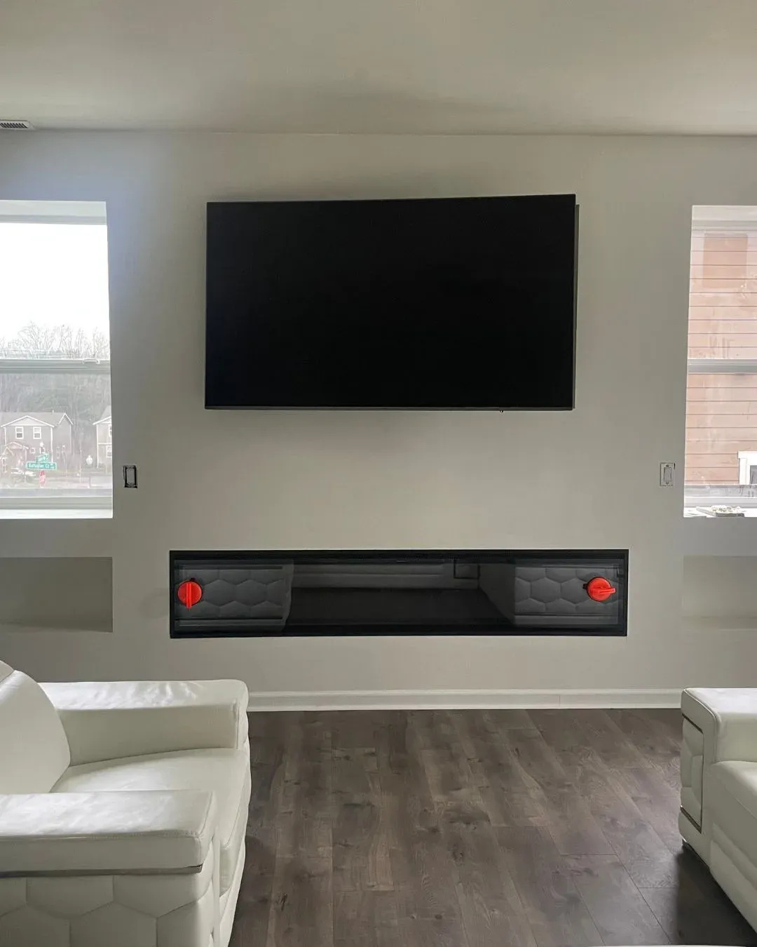 Backyard upgrade with an elegant dining area and overhead lighting