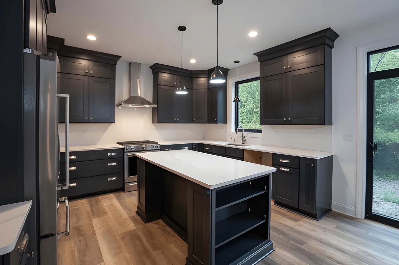 Kitchen Remodeling with a functional kitchen island and enhanced storage solutions