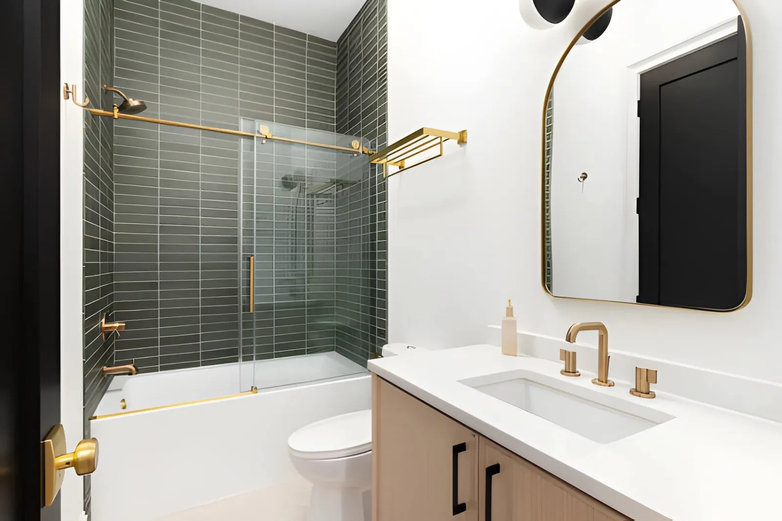 Kitchen and Bathroom Remodeling in Paradise highlighting a luxury bathroom remodel with glass shower, modern tile, and elegant fixtures